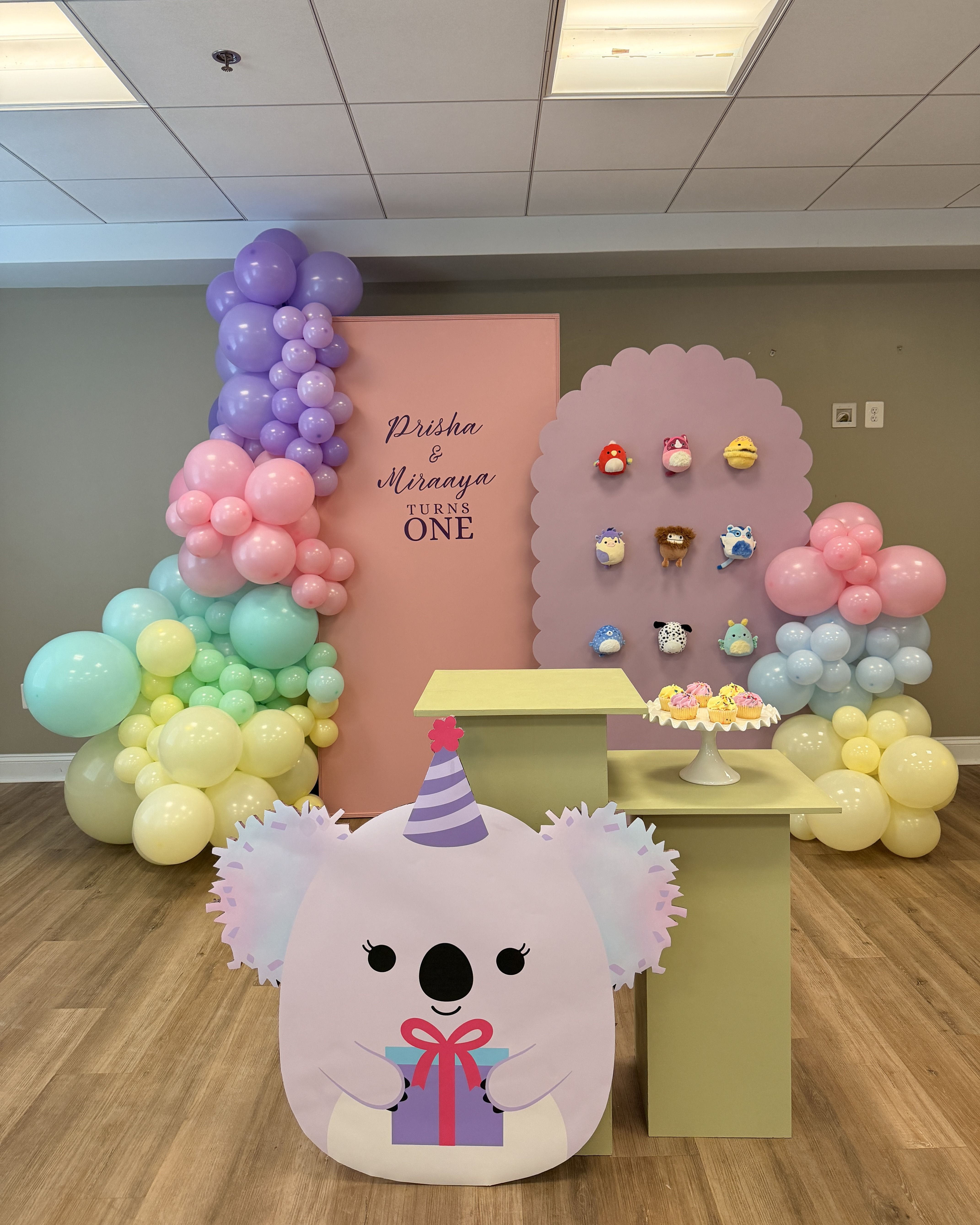 Squishmallow theme birthday decor styled by Pragya Saikia in Aldie, Virginia